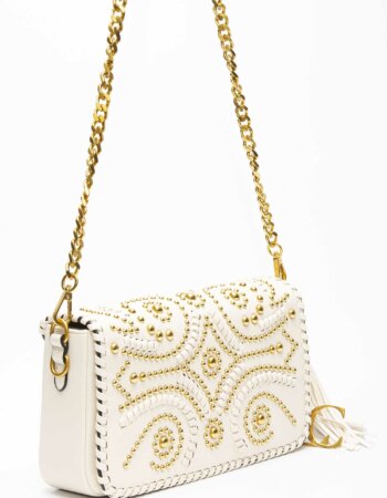 LA CARRIE-BORSA ARABESQUE BAGUETTE-LCMBB181SY WHITE