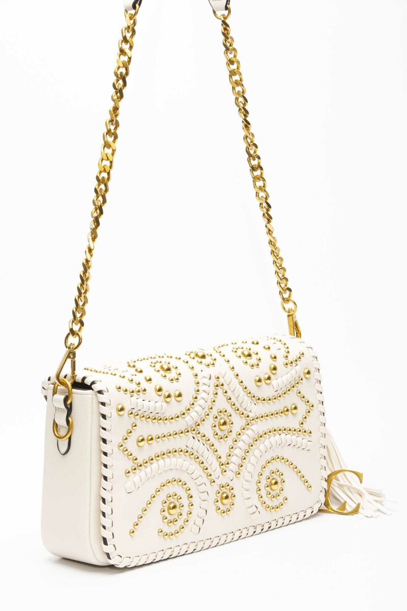 LA CARRIE-BORSA ARABESQUE BAGUETTE-LCMBB181SY WHITE