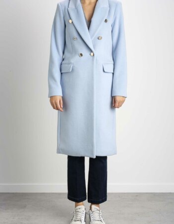 LIU JO-CAPPOTTO STRAIGHT-LJCF2315T2403 AZZURRO