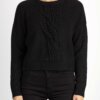 LIU JO-MAGLIA CHIUSA M/L TRECCIA+PERL-LJMF3005MA51I NERO