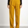 LIU JO-PANTALONE CHINO PIEGHE-LJWF2228T4224 SENAPE