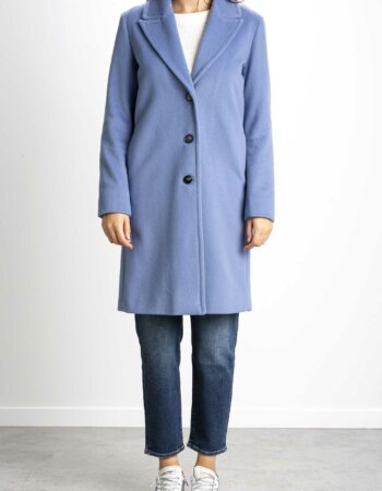 MARELLA-CAPPOTTO VELOUR LUCIDATO-MARENNA AZZURRO