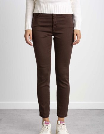 MARELLA-PANTALONE LUNGO IN BULL STRETCH TINTO IN CAPO-MARE WOOD