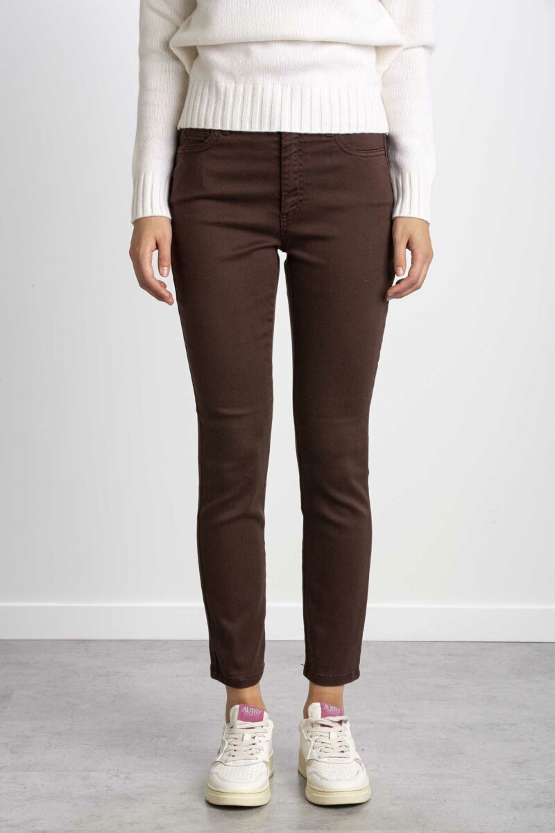 MARELLA-PANTALONE LUNGO IN BULL STRETCH TINTO IN CAPO-MARE WOOD