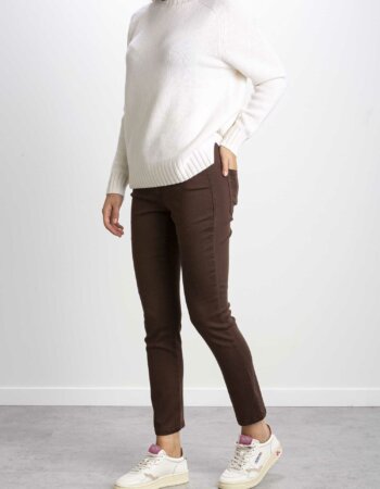 MARELLA-PANTALONE LUNGO IN BULL STRETCH TINTO IN CAPO-MARE WOOD