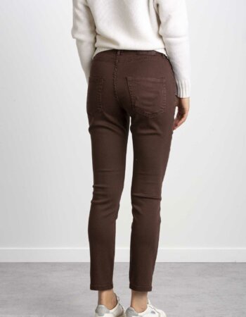 MARELLA-PANTALONE LUNGO IN BULL STRETCH TINTO IN CAPO-MARE WOOD