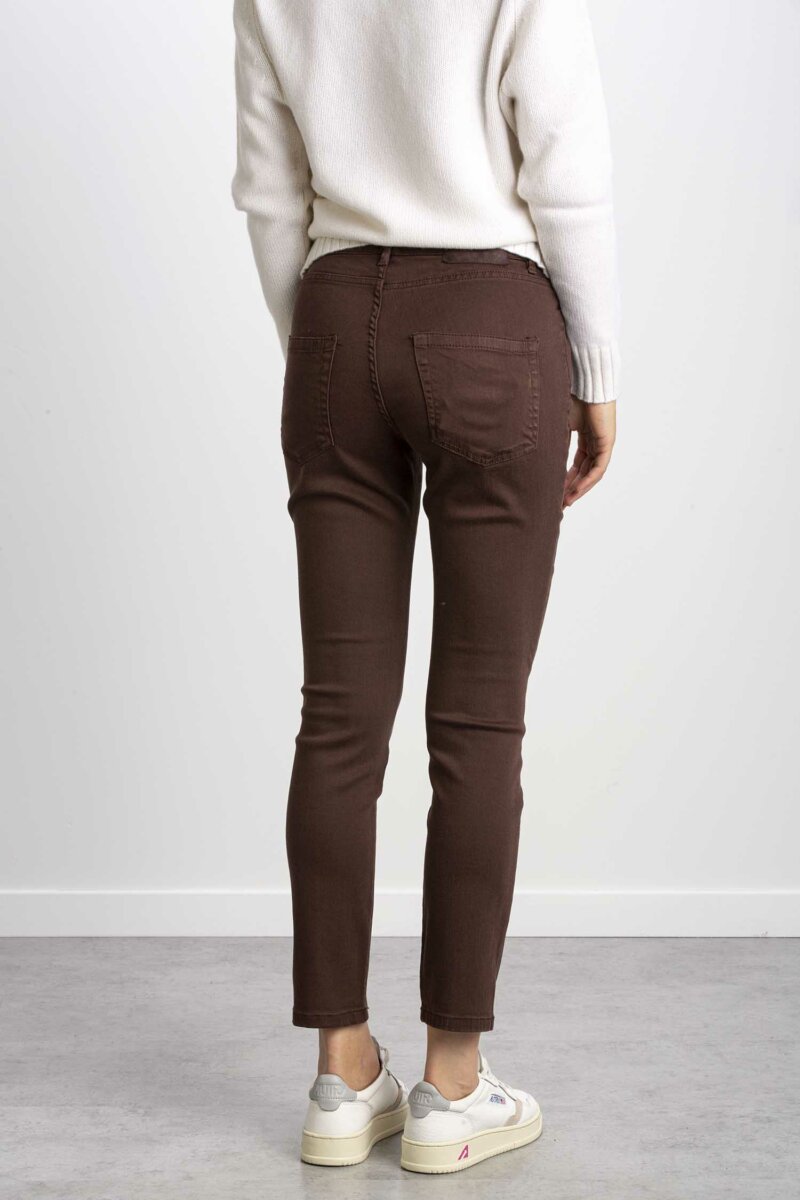 MARELLA-PANTALONE LUNGO IN BULL STRETCH TINTO IN CAPO-MARE WOOD