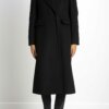 MARELLA-CAPPOTTO VELOUR LUCIDATO-MAZELANDA NERO