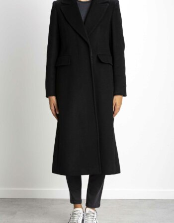 MARELLA-CAPPOTTO VELOUR LUCIDATO-MAZELANDA NERO