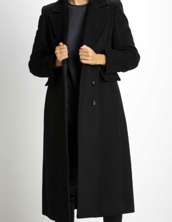 MARELLA-CAPPOTTO VELOUR LUCIDATO-MAZELANDA NERO