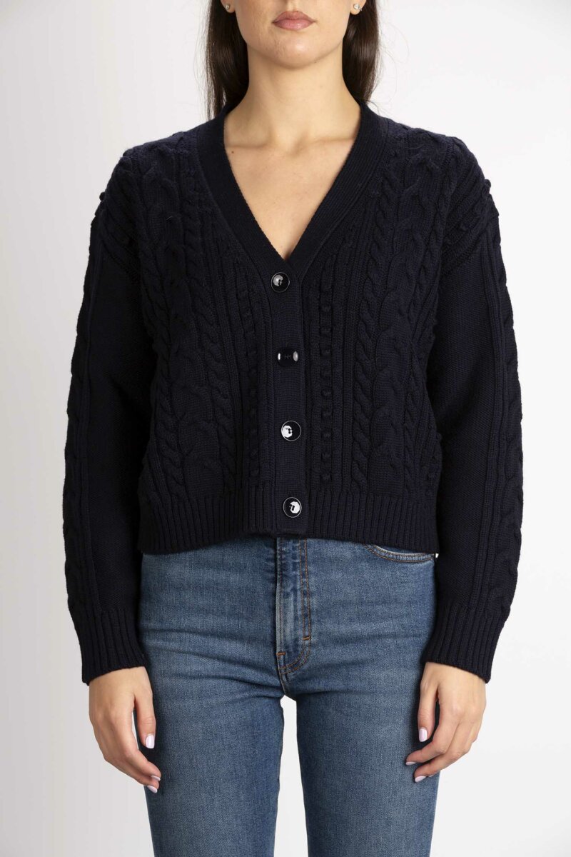 MAX MARA-CARDIGAN IN MAGLIA-MMKIOTA BLU