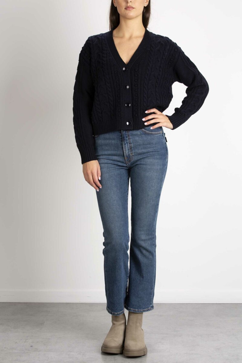 MAX MARA-CARDIGAN IN MAGLIA-MMKIOTA BLU