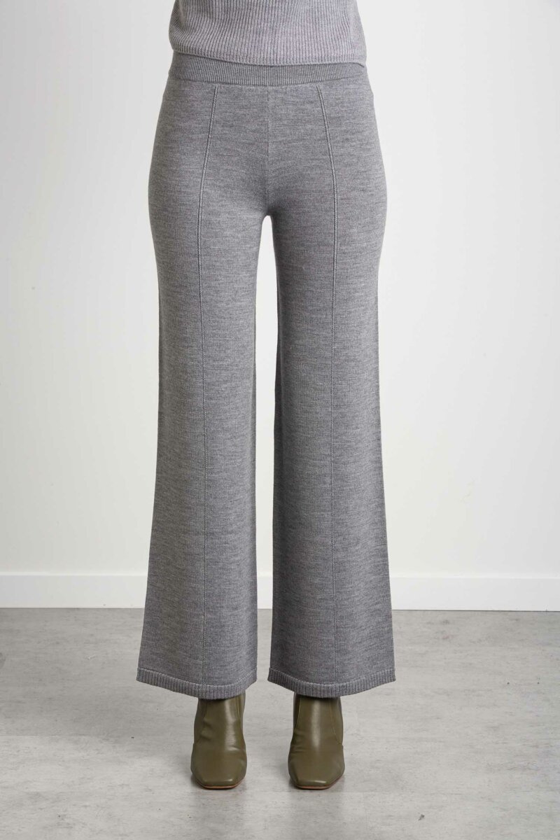 MAX MARA-PANTALONE IN LANA-MMRAGTIME GRIGIO