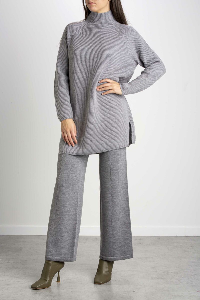 MAX MARA-PANTALONE IN LANA-MMRAGTIME GRIGIO