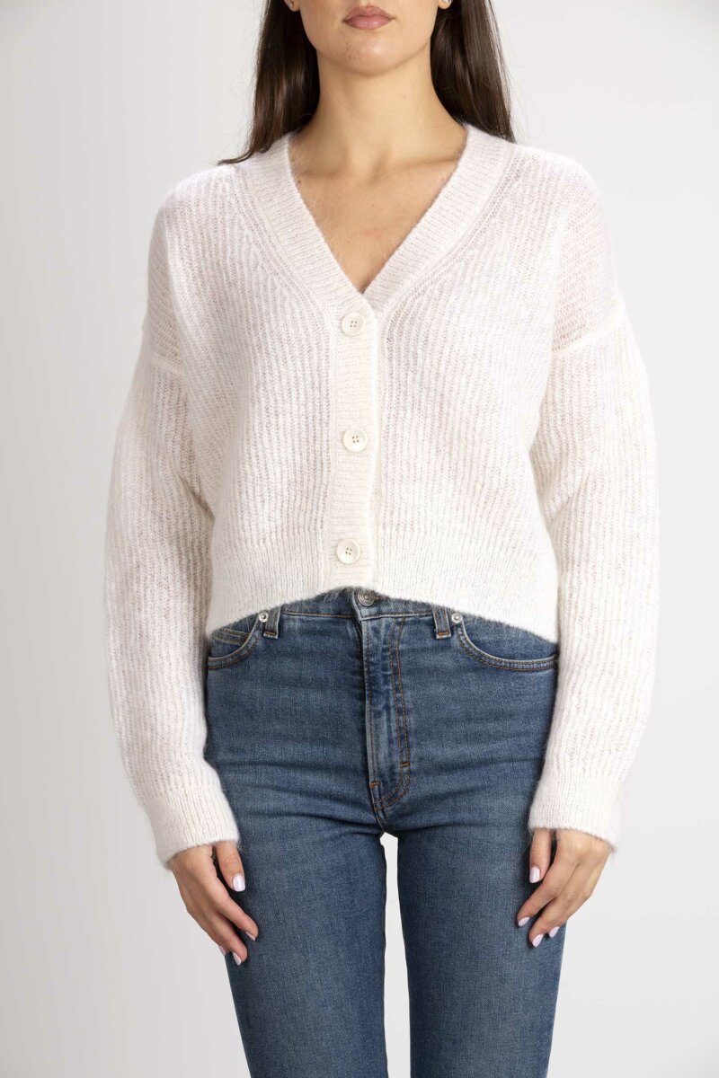 MAX MARA-CARDIGAN DI MOHAIR-MMRUGIADA BIANCO