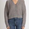 MAX MARA-CARDIGAN DI MOHAIR-MMRUGIADA GRIGIO