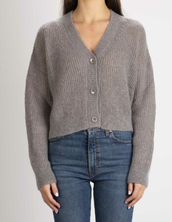 MAX MARA-CARDIGAN DI MOHAIR-MMRUGIADA GRIGIO