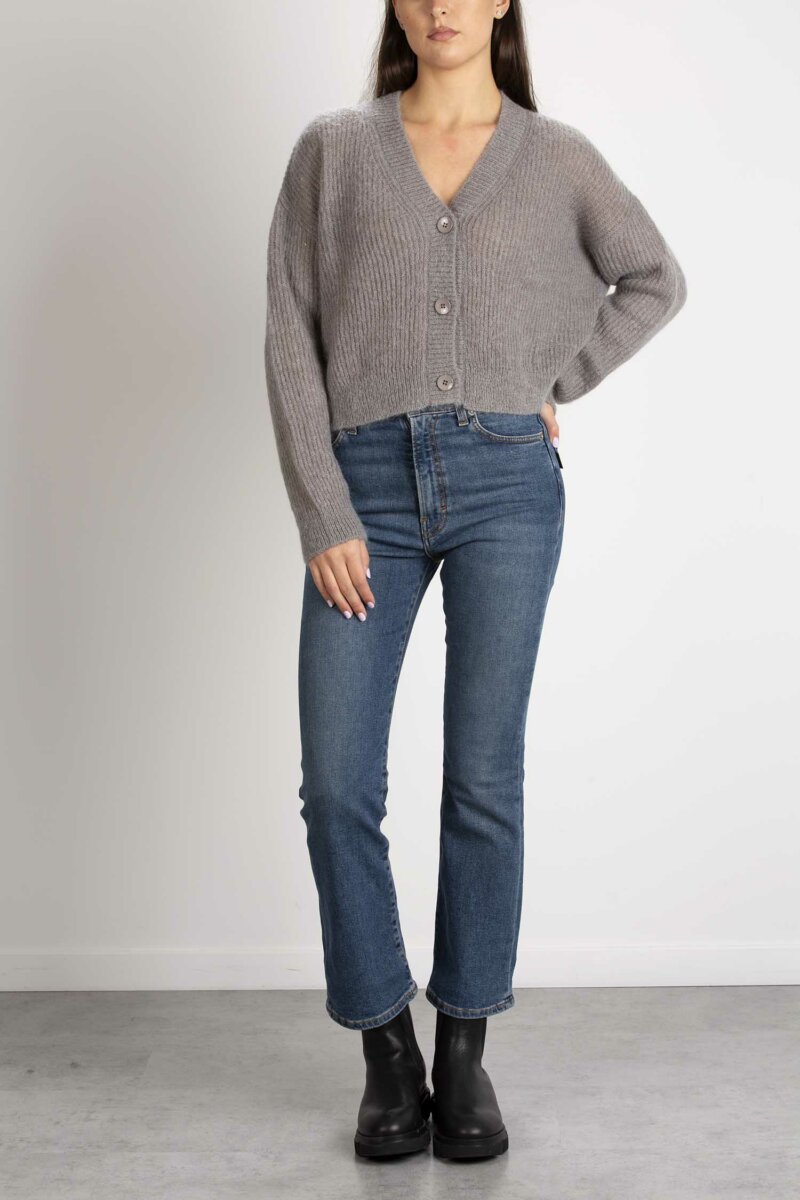 MAX MARA-CARDIGAN DI MOHAIR-MMRUGIADA GRIGIO