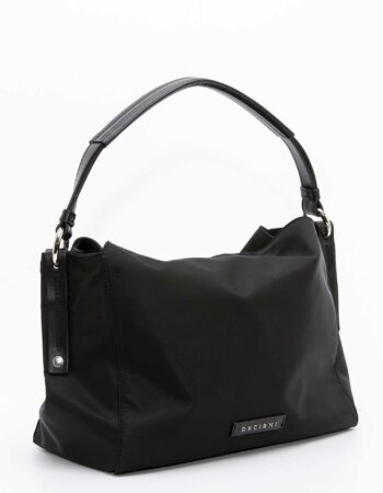 ORCIANI-BORSA A SPALLA TWENTY ECOLINE IN NYLON-ORBO2103ENY NERO