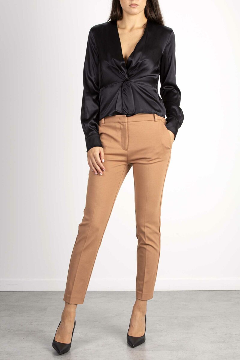 PINKO-PANTALONE PUNTO STOFFA-PKBELLOA23 MOUSSE