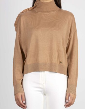 PINKO-MAGLIA 100% LANA-PKCRISOPA BEIGE