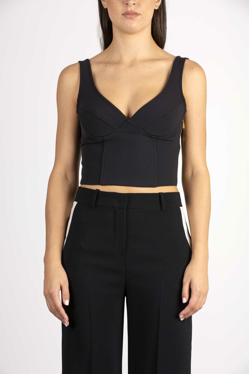 PINKO-TOP CREPE TECNIC-PKSATURAZIONE NERO