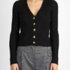 PINKO-CARDIGAN LANA LOGO-PKTILACINO NERO