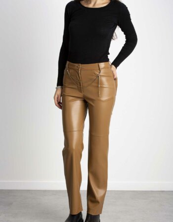 PATRIZIA PEPE-PANTALONE 5 TASCHE-PP2P1455E005 BROWN