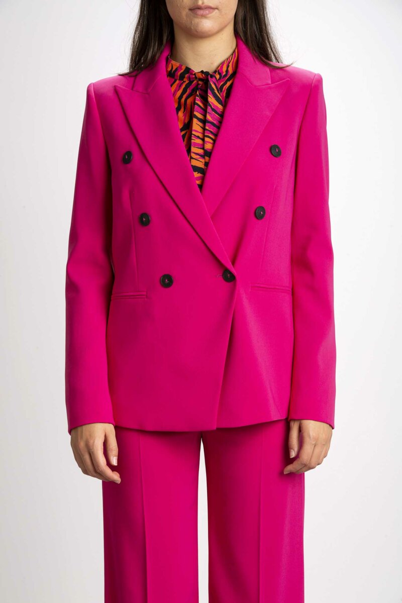 PATRIZIA PEPE-BLAZER DOPPIOPETTO ESSENTIAL-PP2S1442A6F5 FUCHSIA