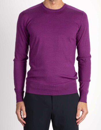 PATRIZIA PEPE-MAGLIA UOMO GIROCOLLO-PP5K1250K124A23 PURPLE