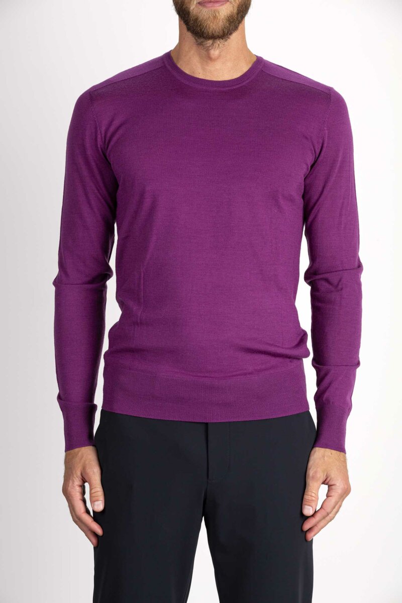 PATRIZIA PEPE-MAGLIA UOMO GIROCOLLO-PP5K1250K124A23 PURPLE