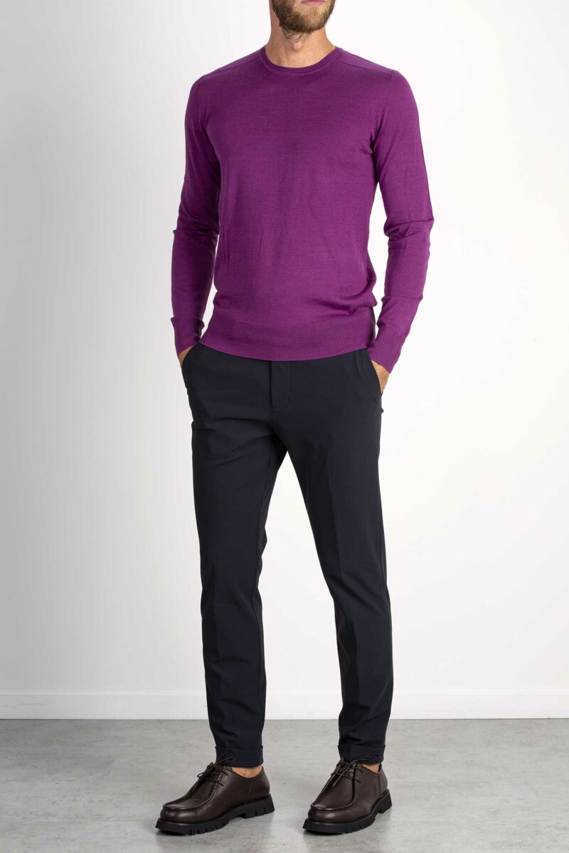 PATRIZIA PEPE-MAGLIA UOMO GIROCOLLO-PP5K1250K124A23 PURPLE