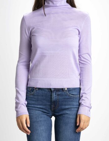 PATRIZIA PEPE-MAGLIA COLLO ALTO-PP8K0072KM36 LILAC