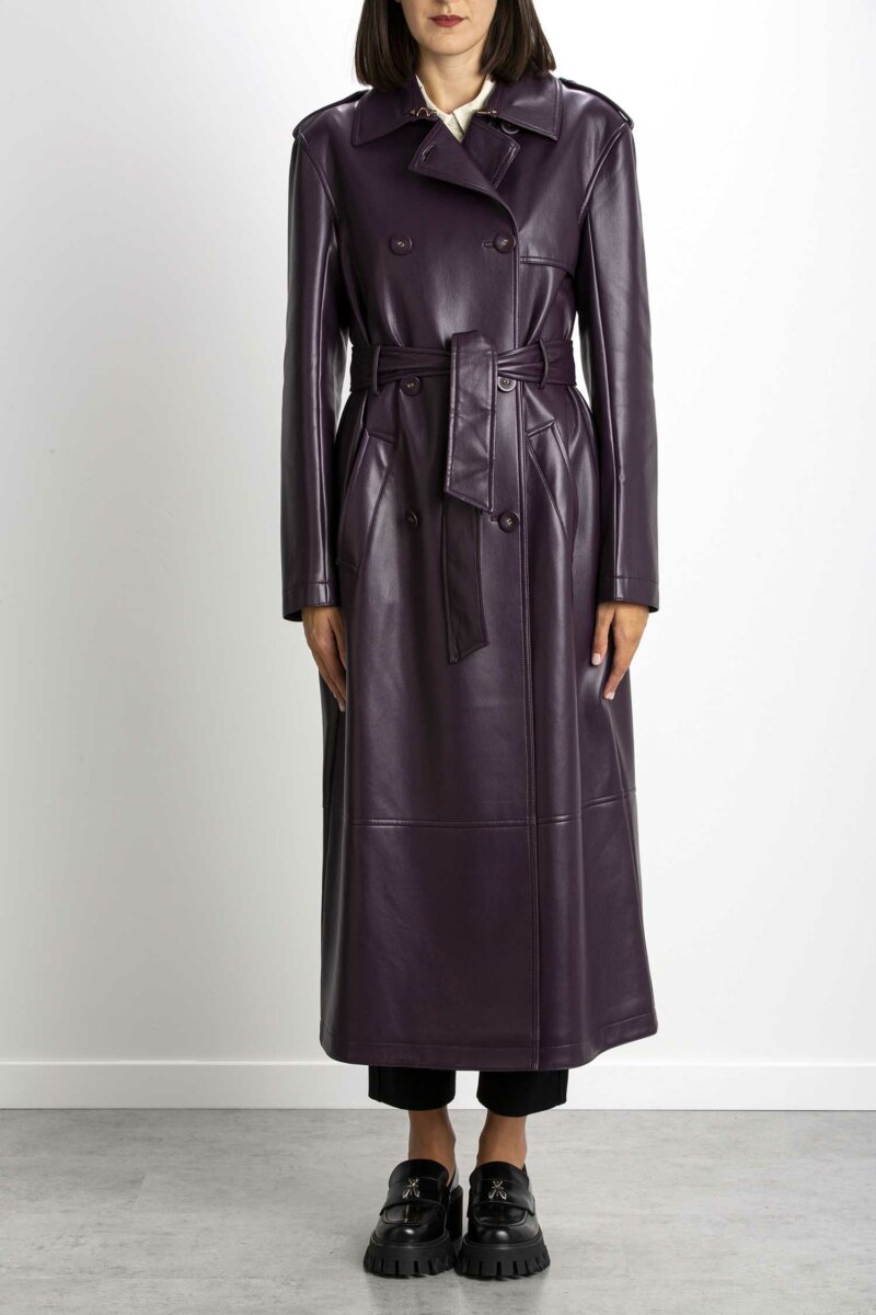 PATRIZIA PEPE-TRENCH ECOPELLE-PP8O0027E005 VIOLA