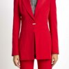 PATRIZIA PEPE-BLAZER 1 BOTTONE TESSUTO TECNICO-PP8S0434A110 ROSSO