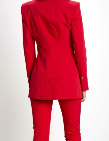 PATRIZIA PEPE-BLAZER 1 BOTTONE TESSUTO TECNICO-PP8S0434A110 ROSSO