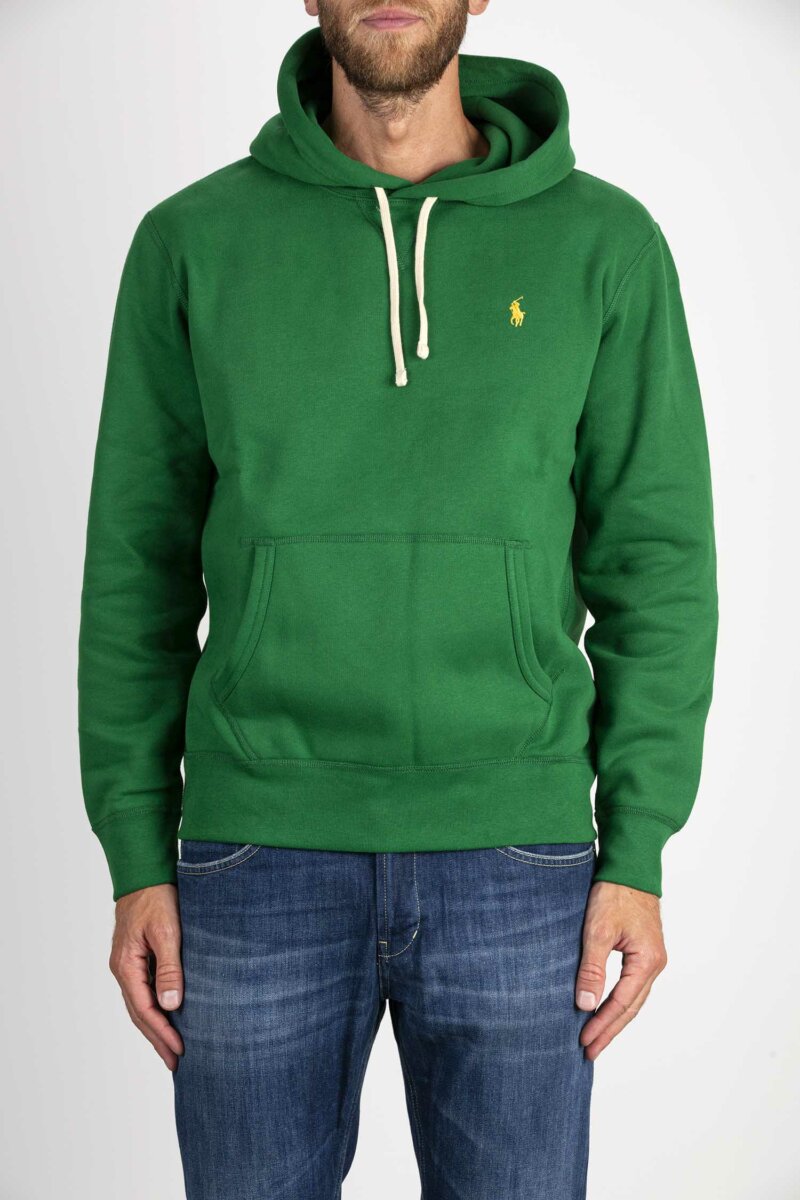 RALPH LAUREN-FELPA CON CAPPUCCIO-RL766778A3 GREEN