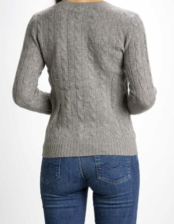 RALPH LAUREN-MAGLIA TRECCIA MISTO KAS-RL875831 GREY