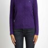 RALPH LAUREN-MAGLIA TRECCIA MISTO KAS-RL875831 PURPLE