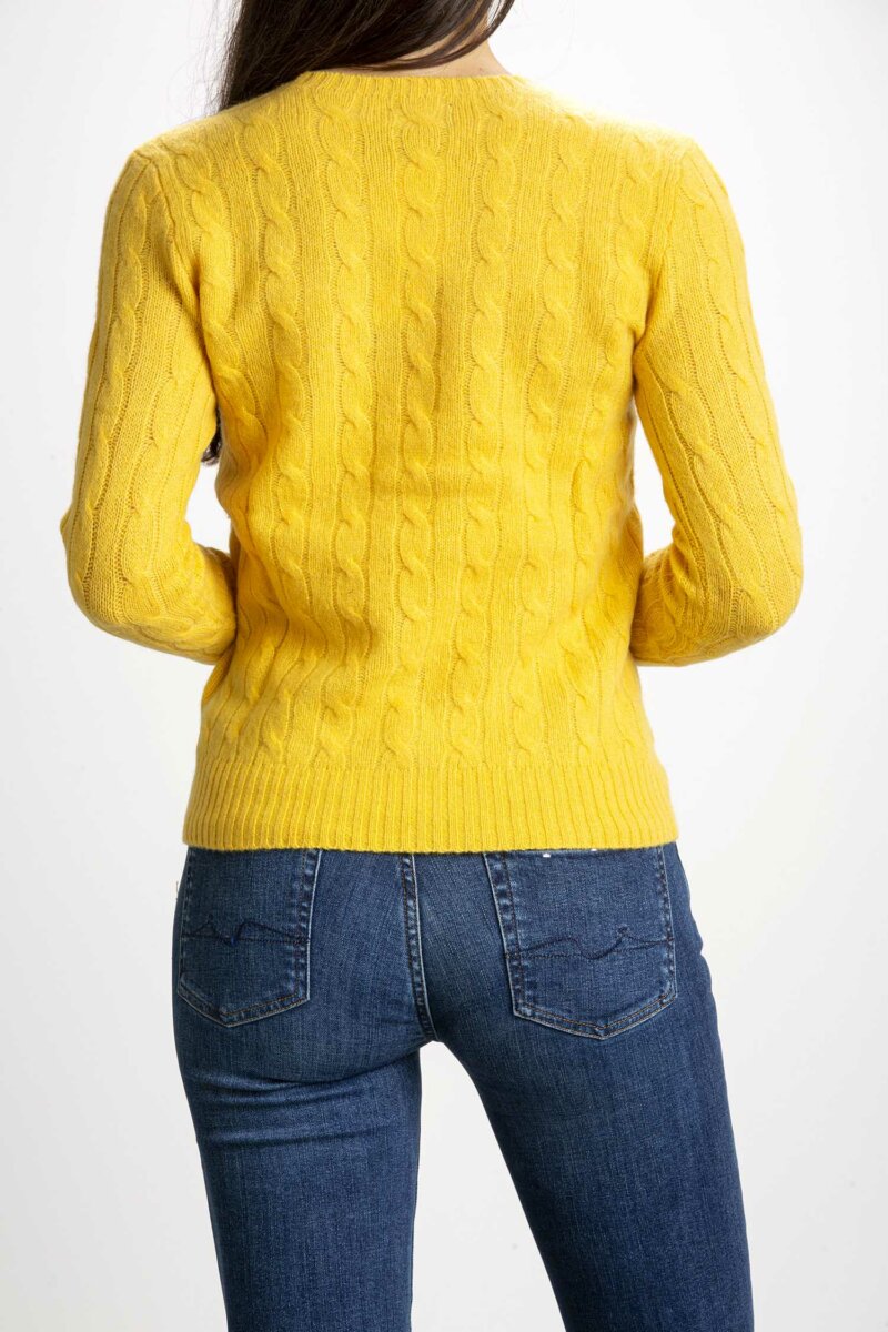 RALPH LAUREN-MAGLIA TRECCIA MISTO KAS-RL875831 YELLOW