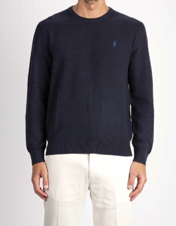 RALPH LAUREN-MAGLIA GIROCOLLO-RL918163 NAVY