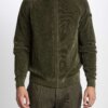 RRD-MAGLIA VELVET FULL ZIP UOMO-RRDW22083 VERDE