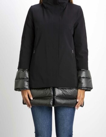 RRD-GIUBBINO WINTER LIGHT COAT LADY-RRDW22505 NERO