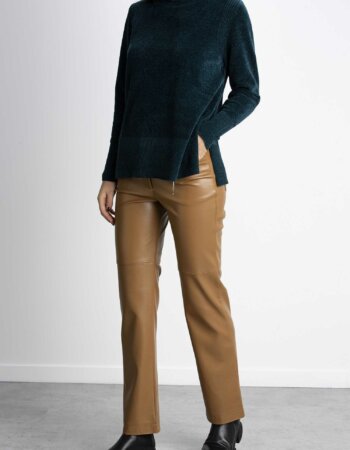 RRD-MAGLIA VELVET VENT TURTLENECK D.-RRDW22656 VERDE