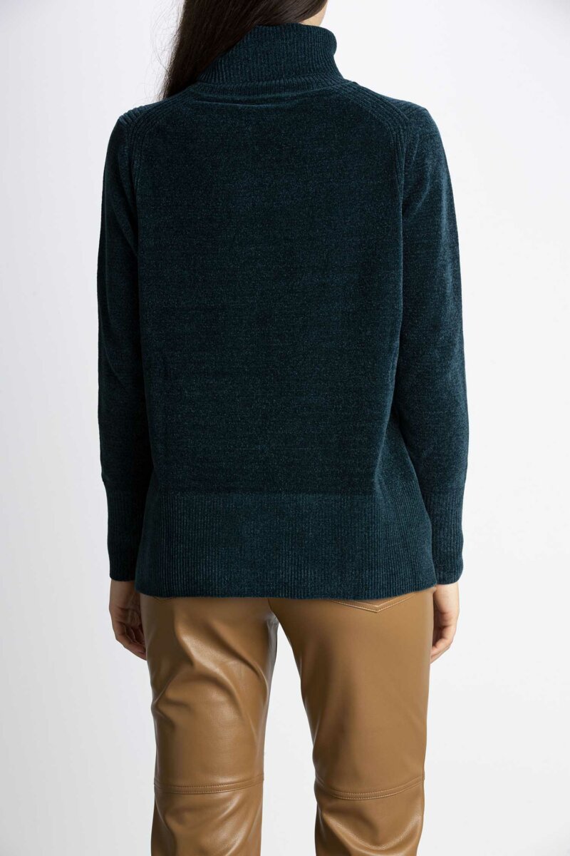 RRD-MAGLIA VELVET VENT TURTLENECK D.-RRDW22656 VERDE