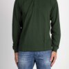 SUN68-POLO SMALL STRIPES EL. L/S-SNA43105 VERDE