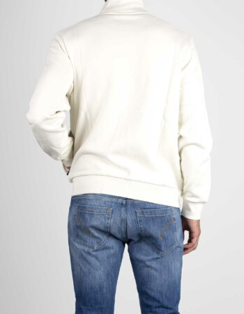 SUN68-FULL ZIP COTTON FL-SNF43101 BIANCO