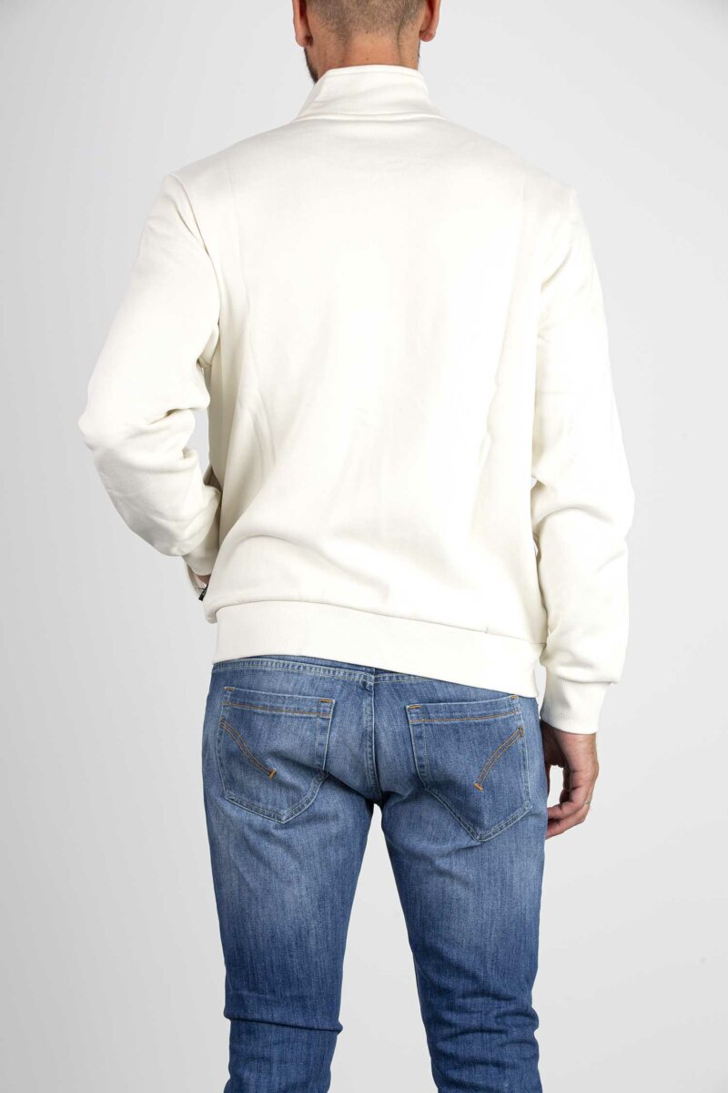 SUN68-FULL ZIP COTTON FL-SNF43101 BIANCO