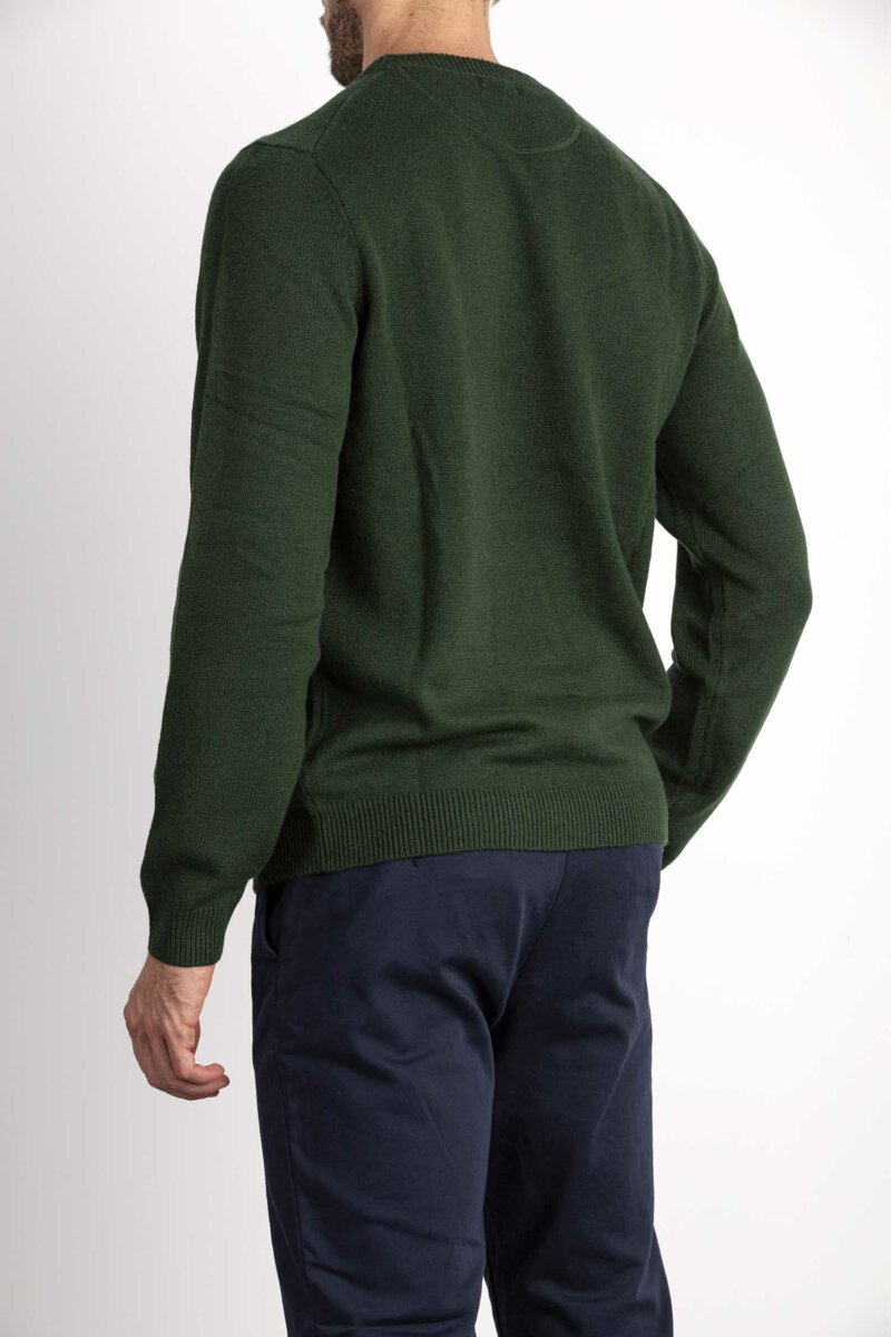 SUN68-MAGLIA ROUND SOLID COLOR-SNK43134 VERDE