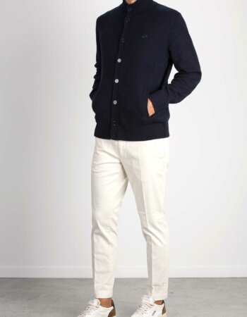 SUN68-CARDIGAN SOLID COLOR-SNK43135 NAVY